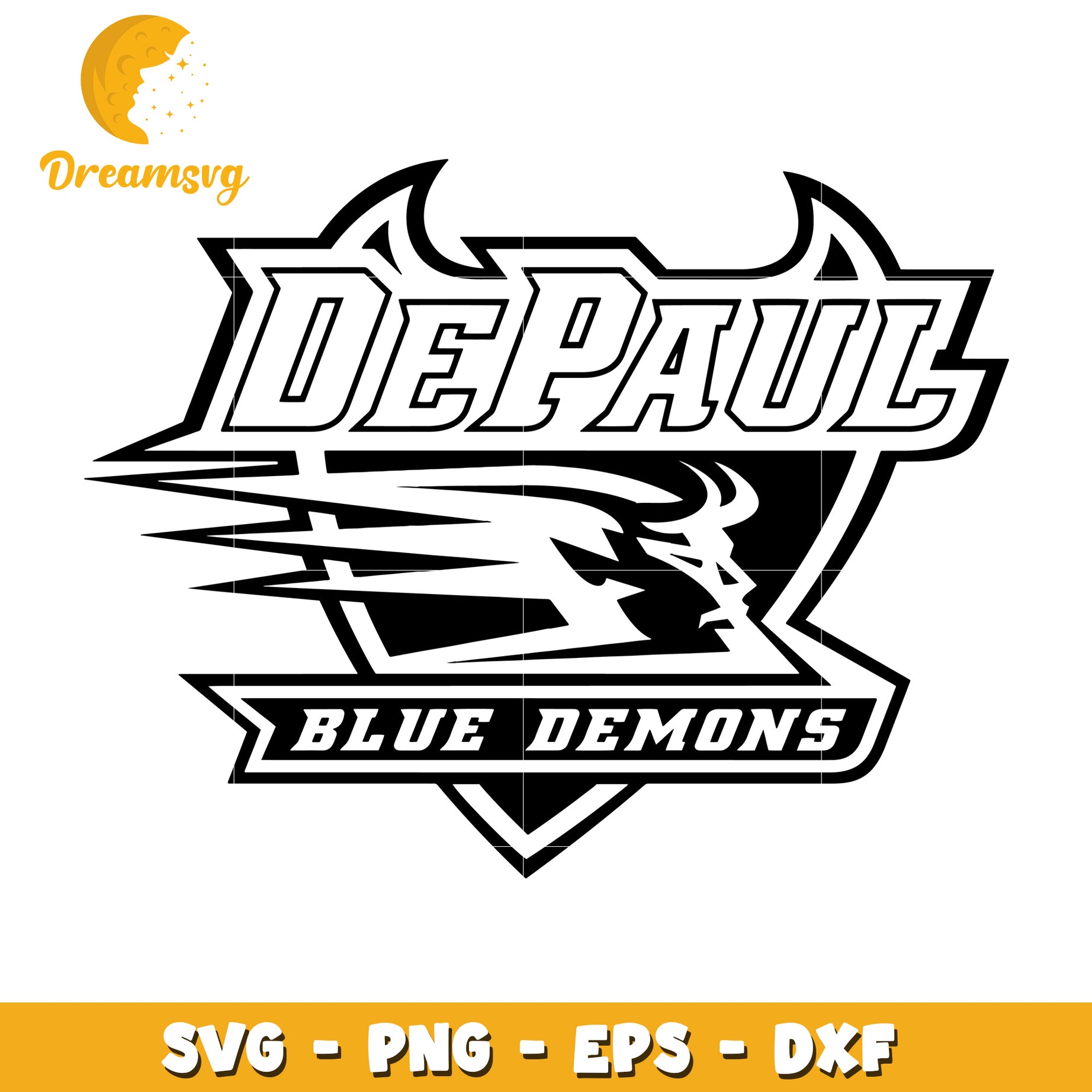 DePaul Blue Demons Logo SVG for Custom Designs and Crafts