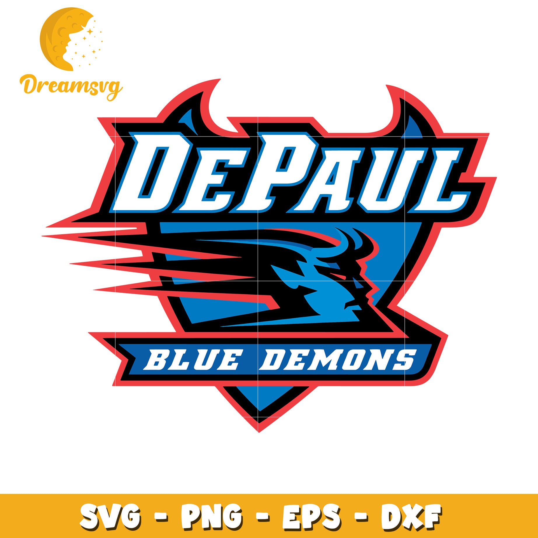 DePaul Blue Demons SVG Logo File for Creative Projects