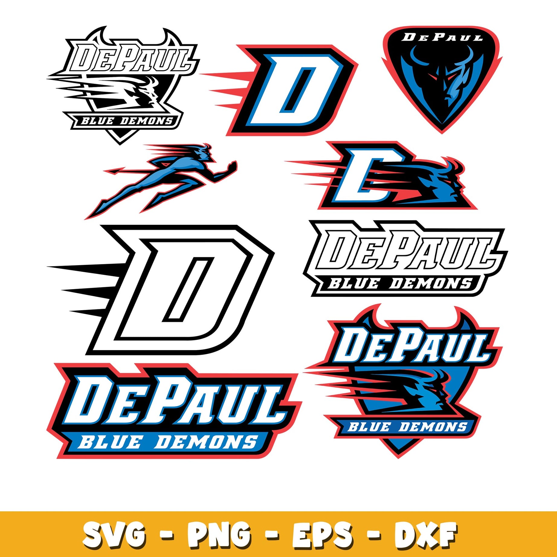 DePaul Blue Demons Bundle svg, DePaul Blue Demons logo svg, ncaa svg 