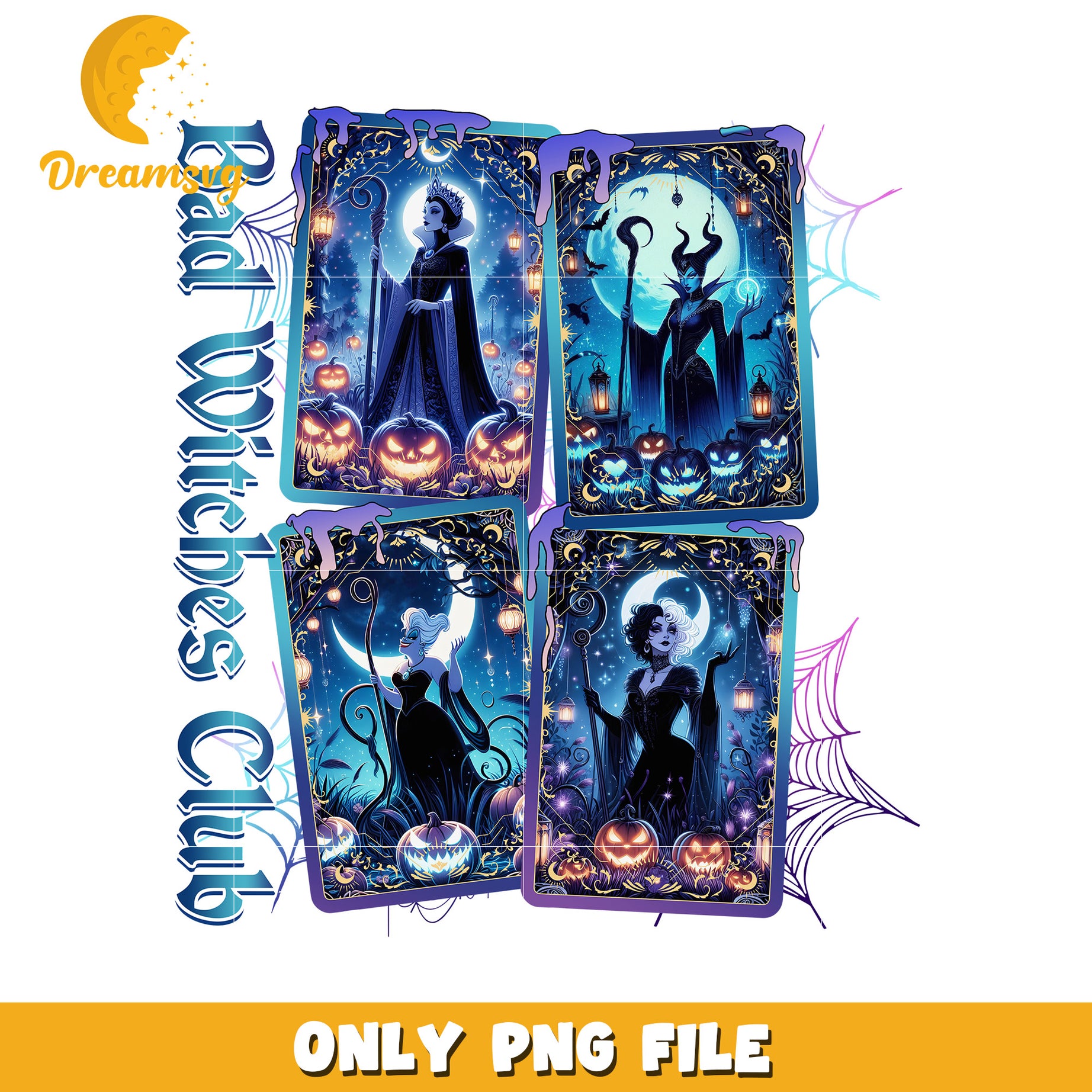 Dead Witches Club Spooky Art Halloween PNG Collection