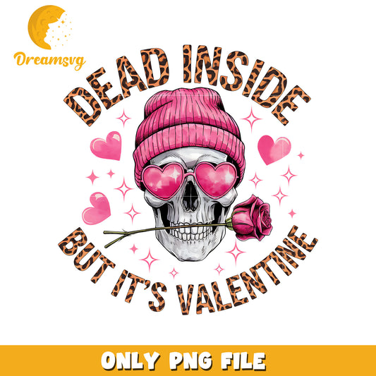 Dead inside but it's valentine png, skull png, romantic png