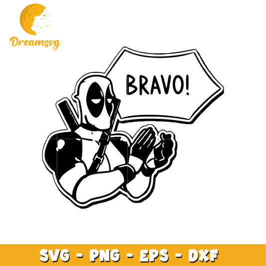 Deadpool Bravo SVG PNG EPS DXF Cut File