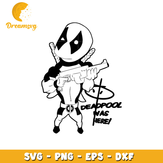 Deadpool Cartoon Character SVG File for Crafting Projects
