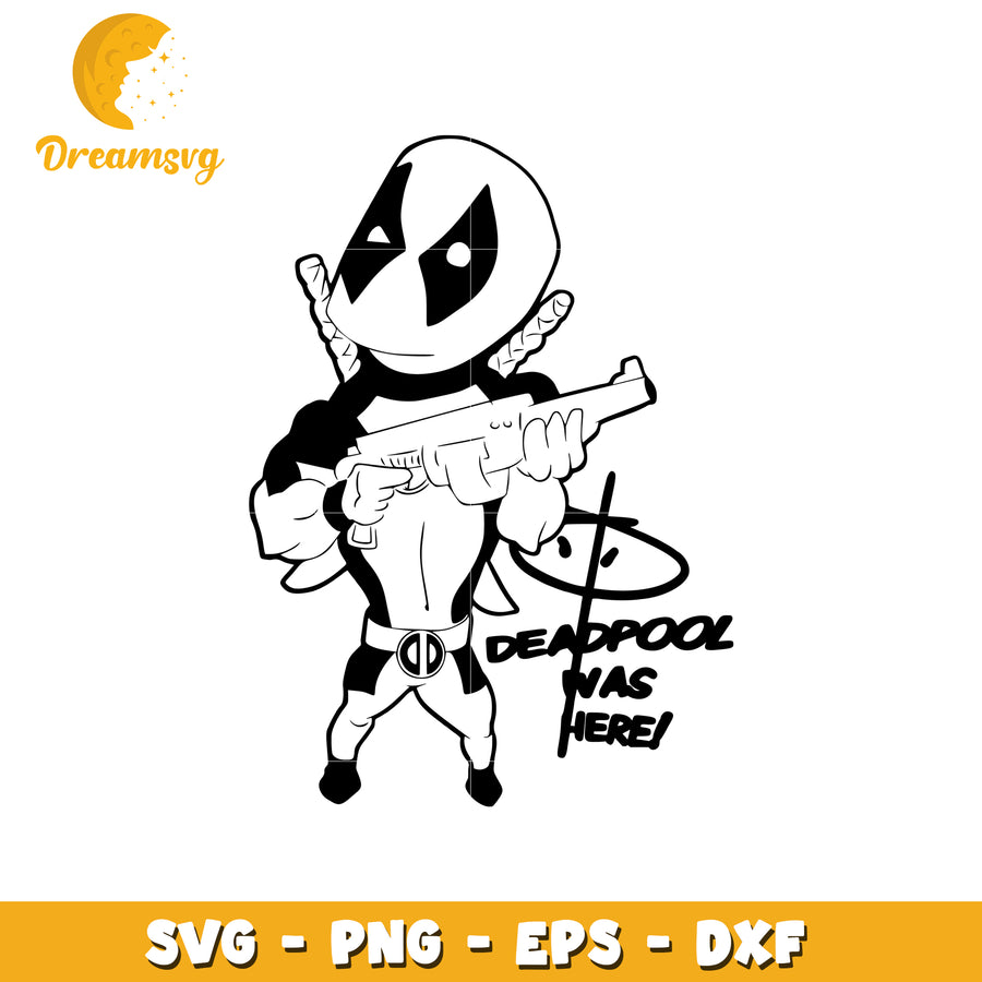 Deadpool Cartoon Character SVG File for Crafting Projects