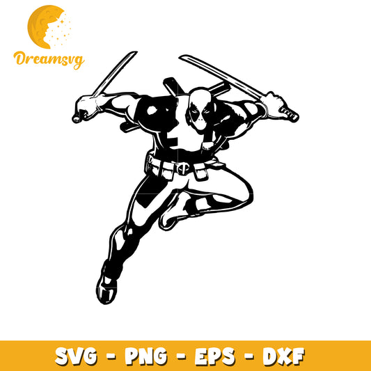 Deadpool Character SVG Clipart for Graphic Design Use