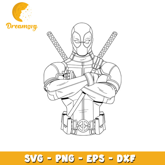 Deadpool Character SVG Vector File for Crafting Projects