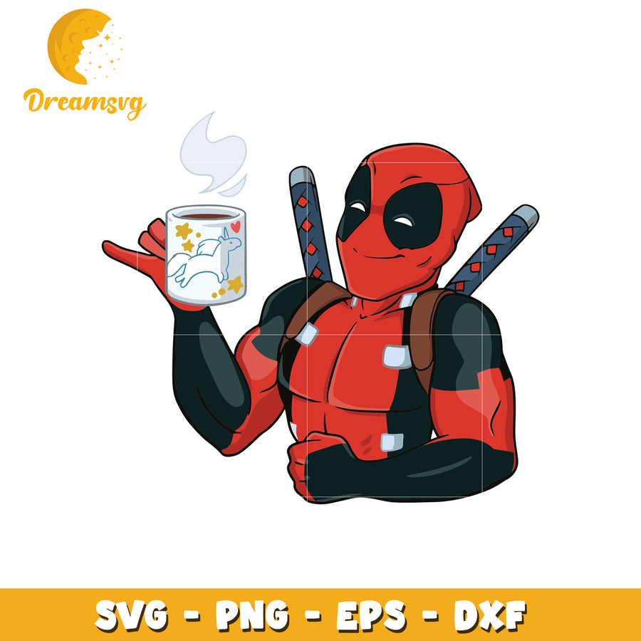 Deadpool Coffee Mug SVG Cut File
