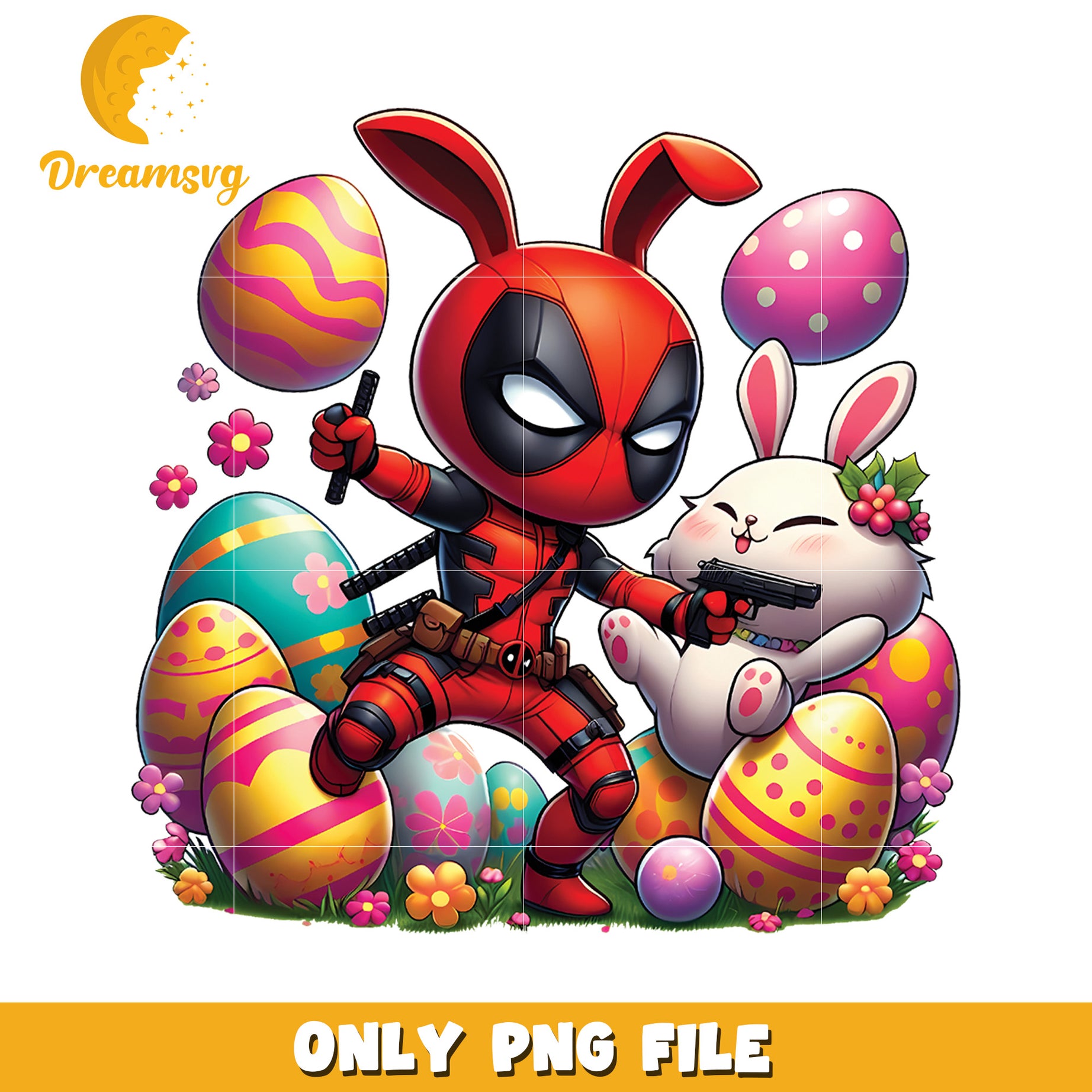 Deadpool Easter Bunny PNG Image