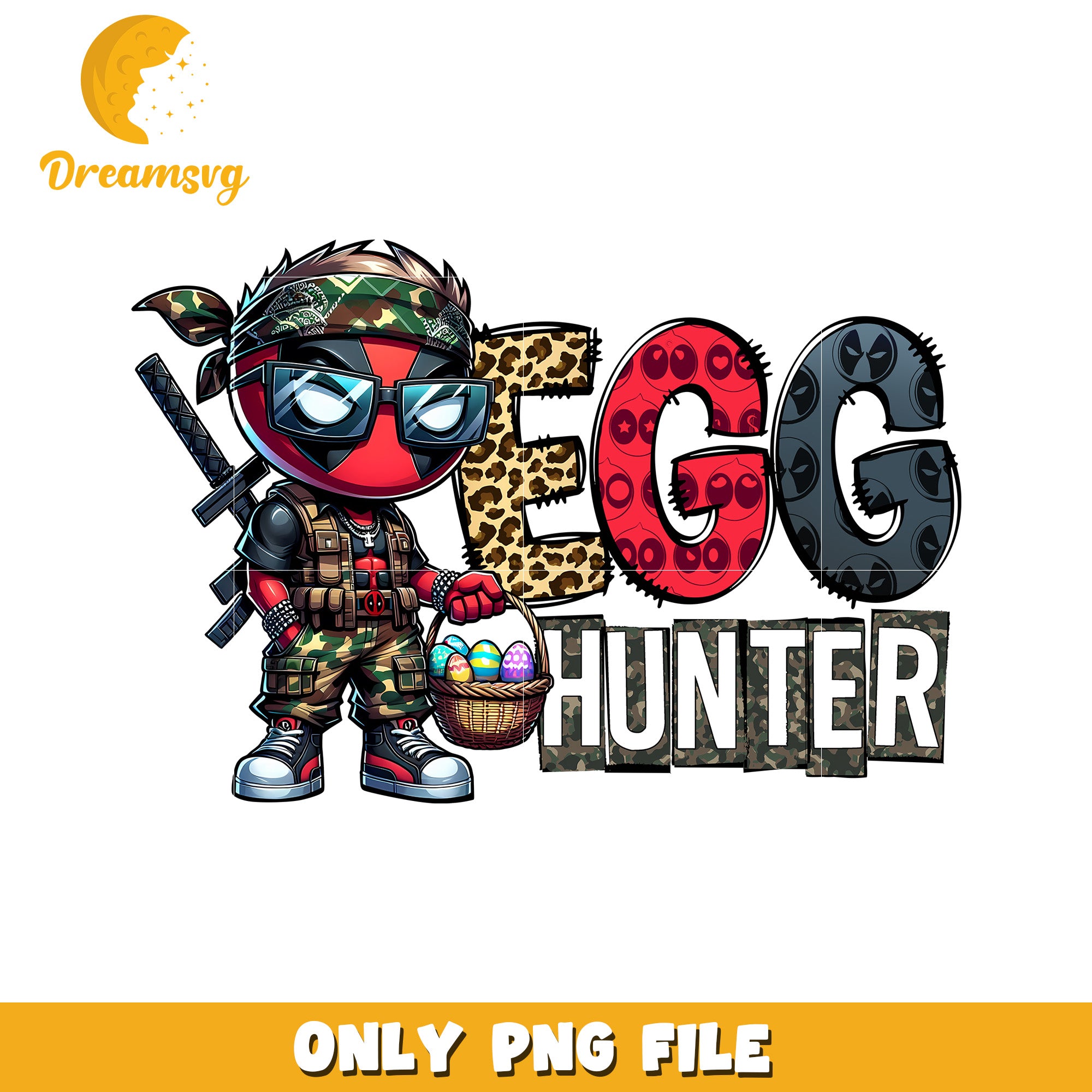 Deadpool Easter Egg Hunt PNG Sublimation