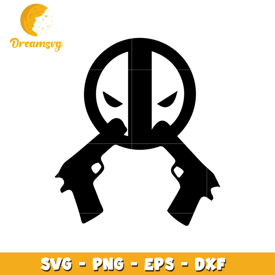 Deadpool Guns SVG PNG EPS DXF