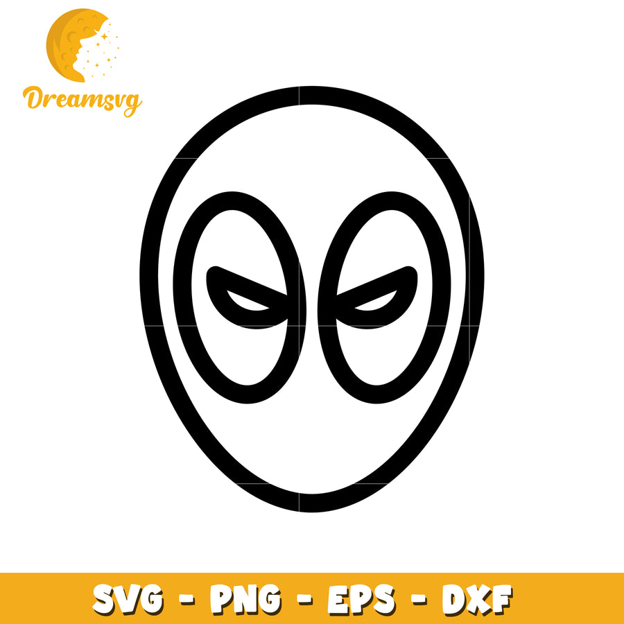 Deadpool Mask PNG, SVG, EPS, DXF Files