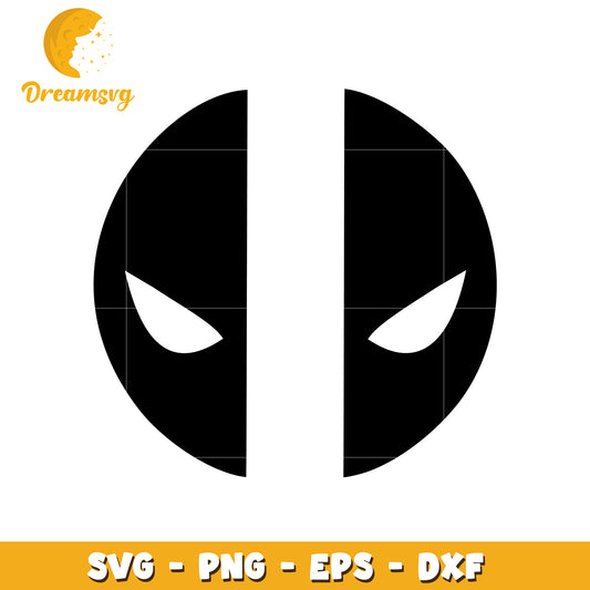 Deadpool Mask SVG Design for Crafting Projects Downloadable