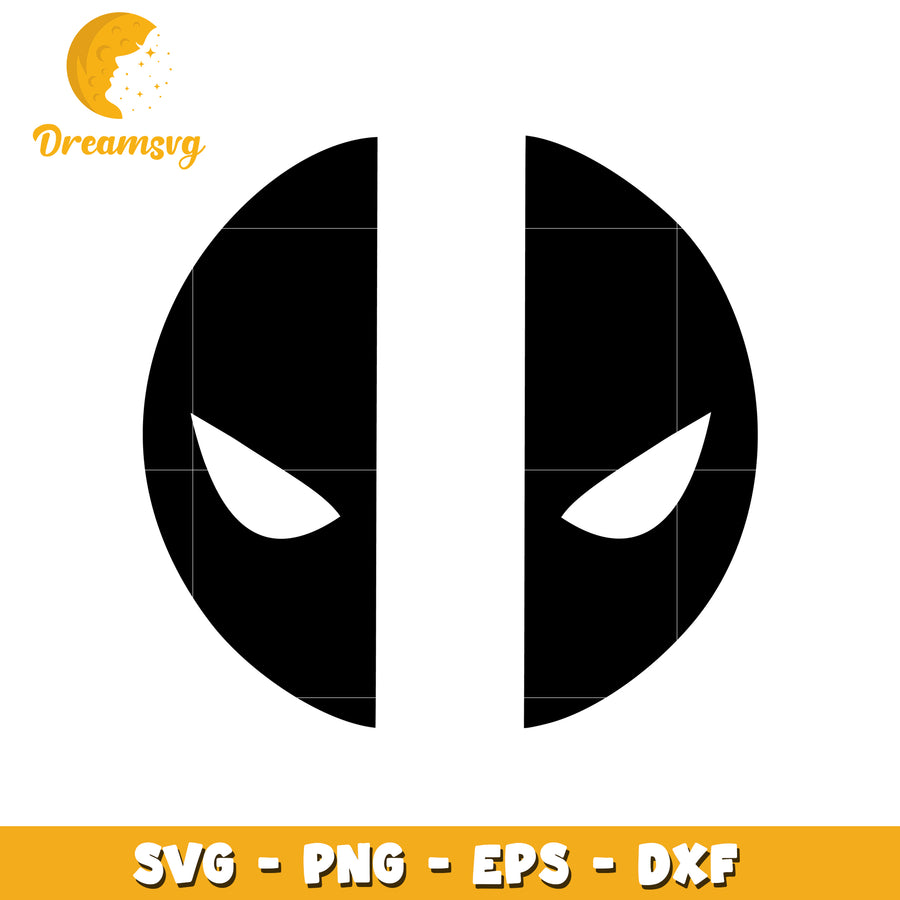 Deadpool Mask SVG Design for Crafting Projects Downloadable