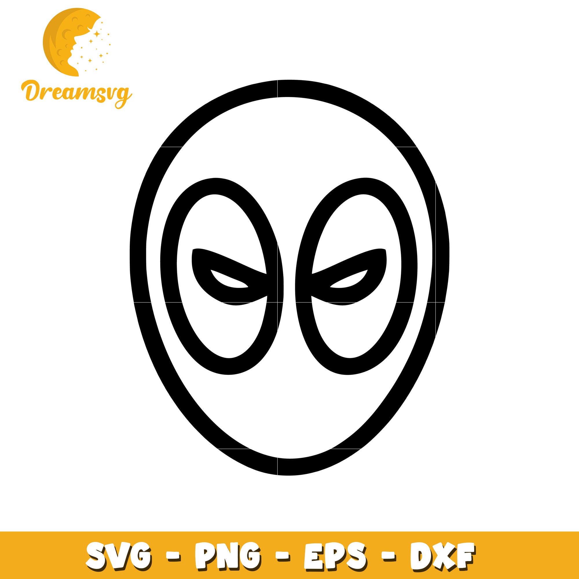 Deadpool Mask SVG PNG EPS DXF – DreamSVG Store