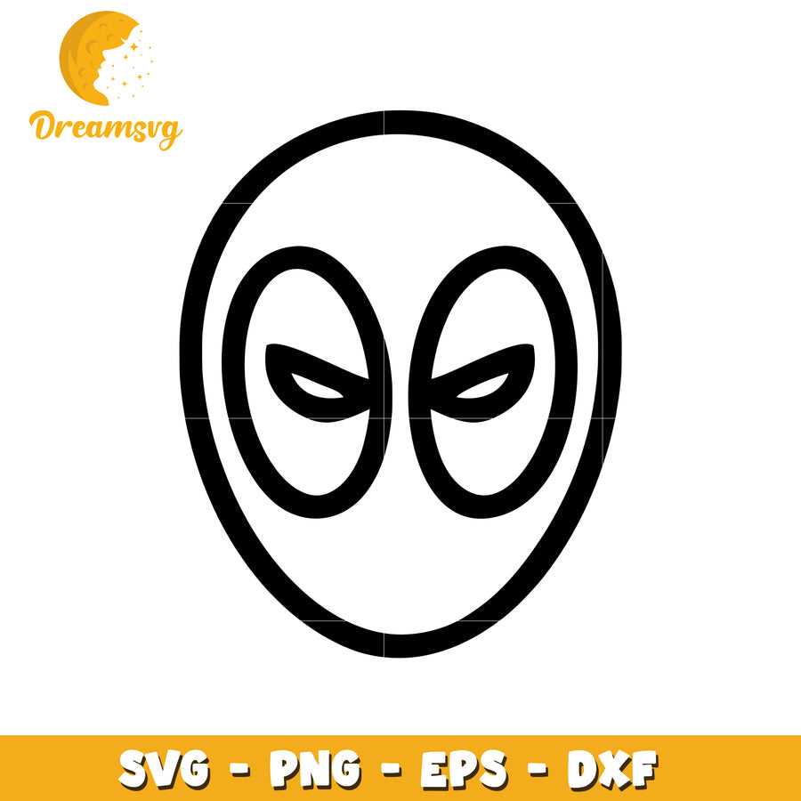 Deadpool Mask SVG PNG EPS DXF