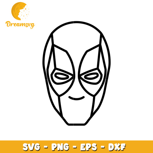 Deadpool Mask SVG PNG EPS DXF Cut File