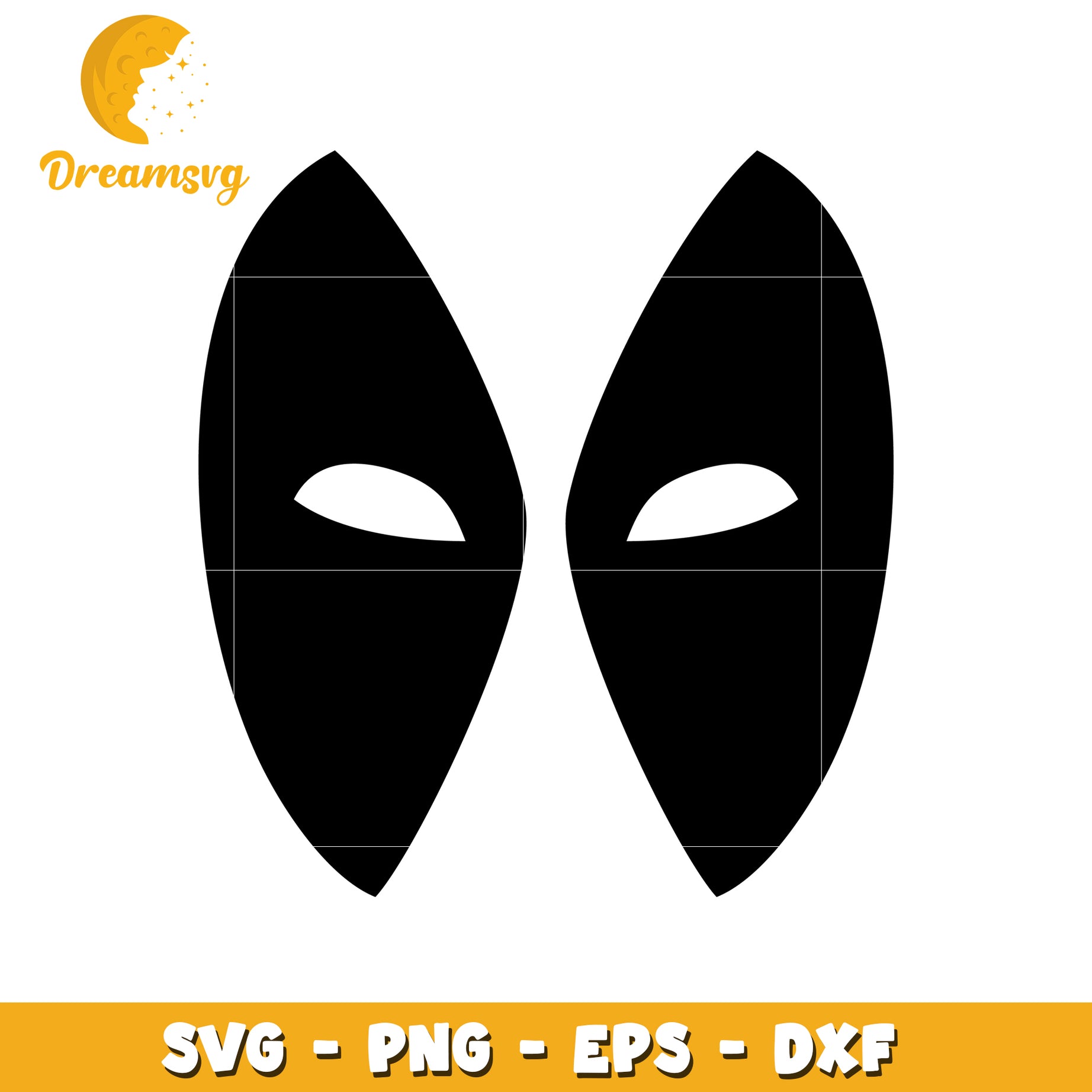 Deadpool Mask SVG PNG, Downloadable Files for Crafts