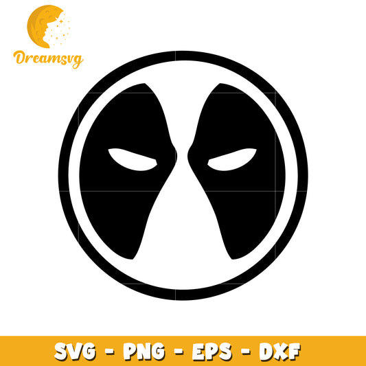 Deadpool Mask SVG PNG, Printable design for crafts