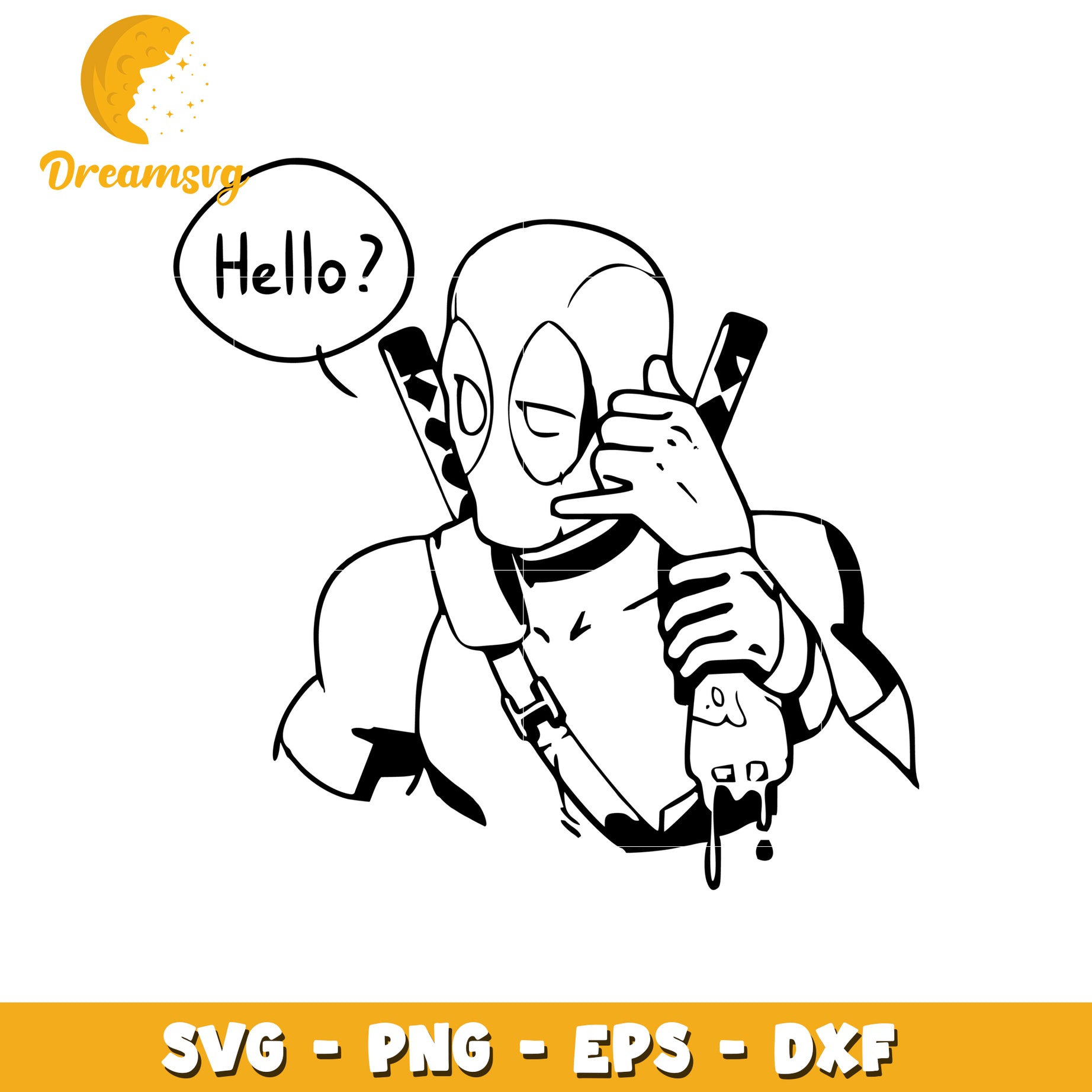 Deadpool PNG, SVG, EPS, DXF Files for Download