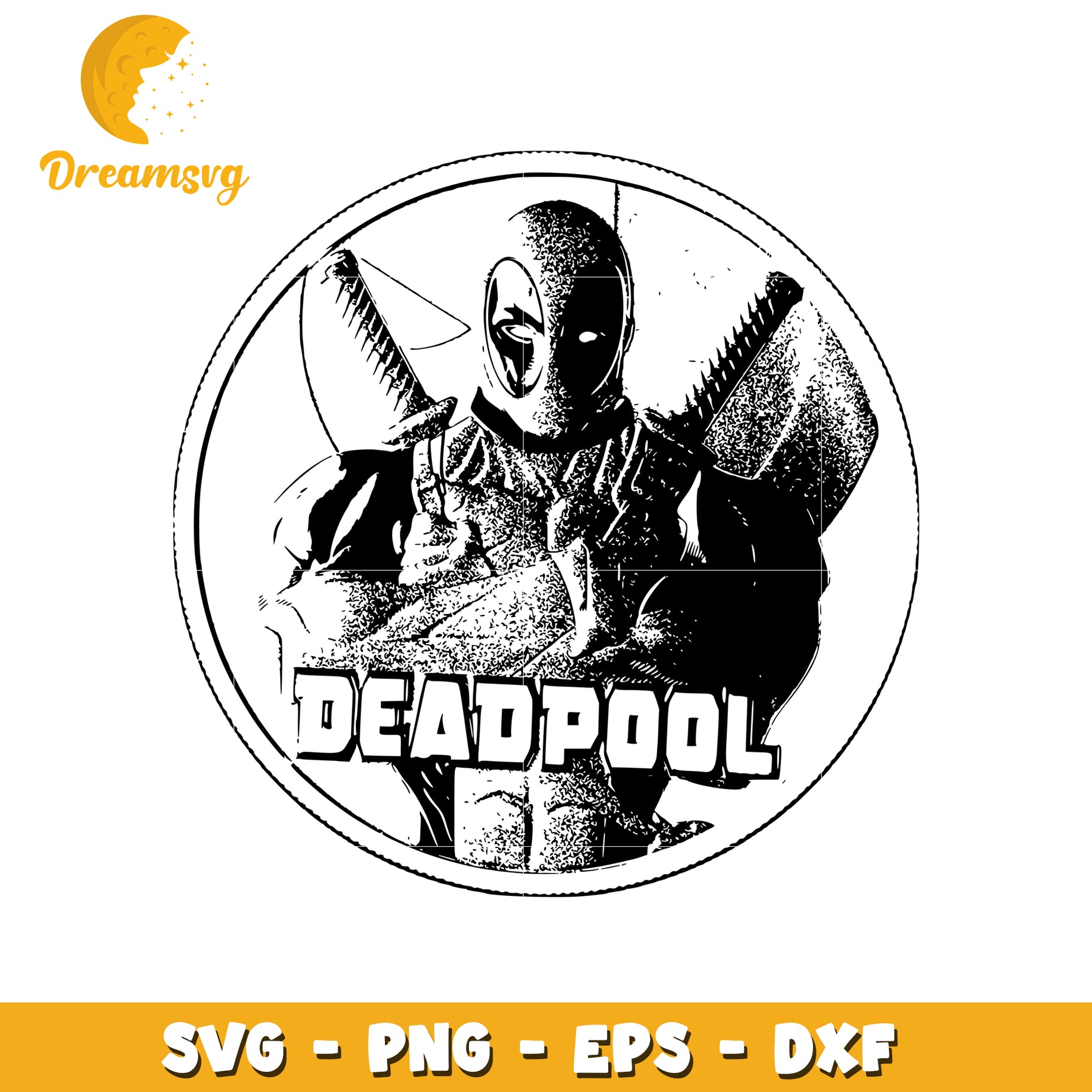 Deadpool PNG, SVG, EPS, DXF product image