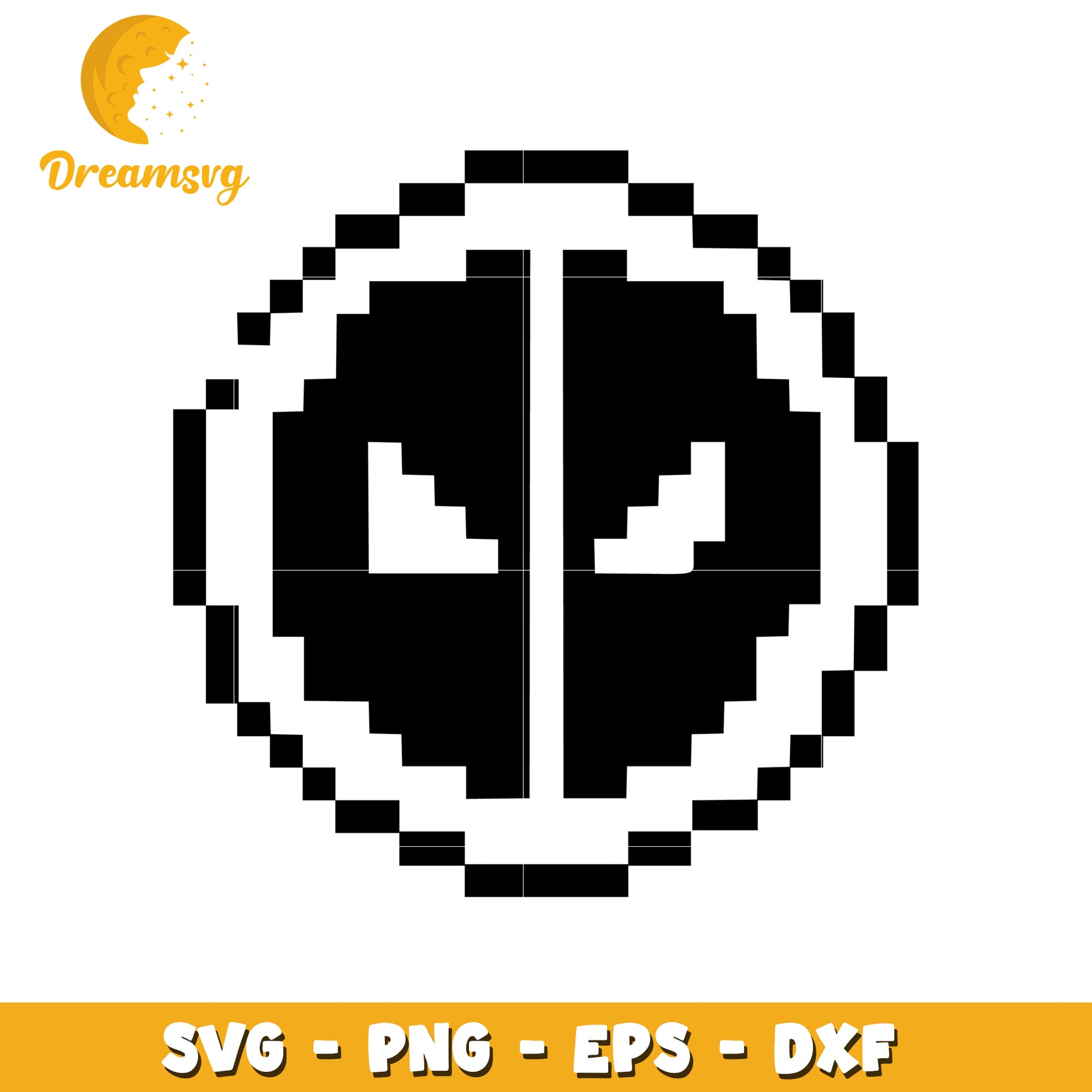 Deadpool Pixel Art SVG PNG EPS DXF
