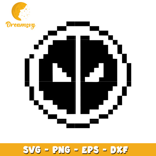 Deadpool Pixel Art SVG PNG EPS DXF