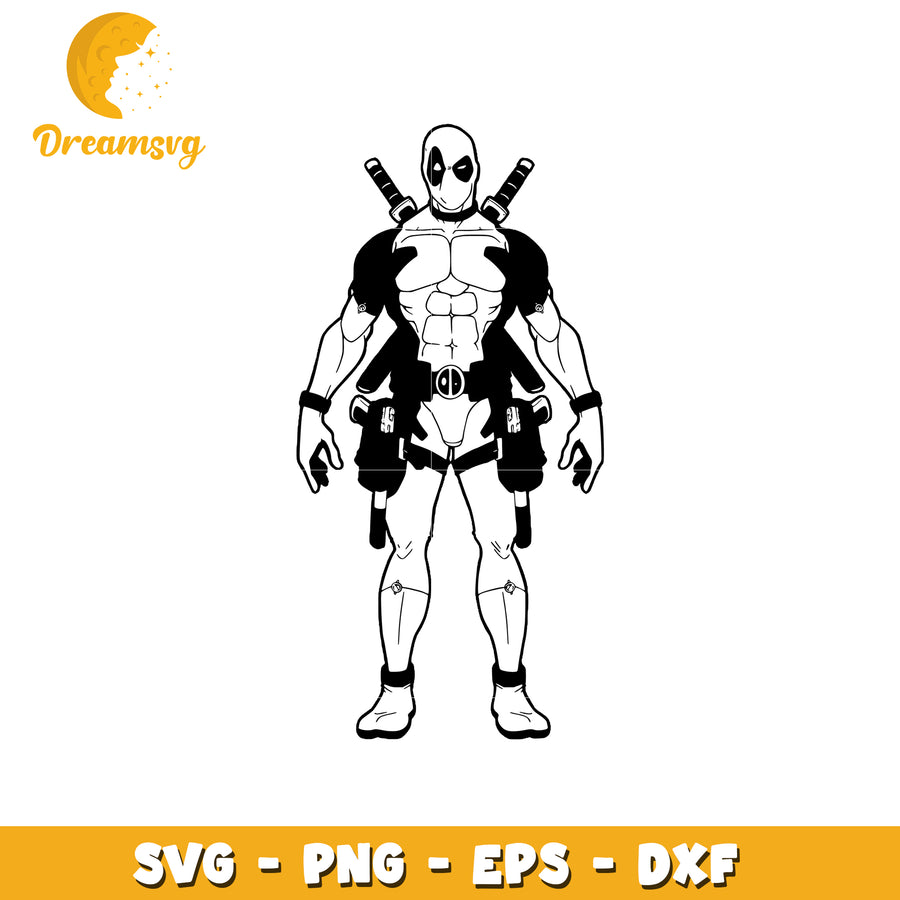 Deadpool SVG Clipart Design for Digital Cutting Files