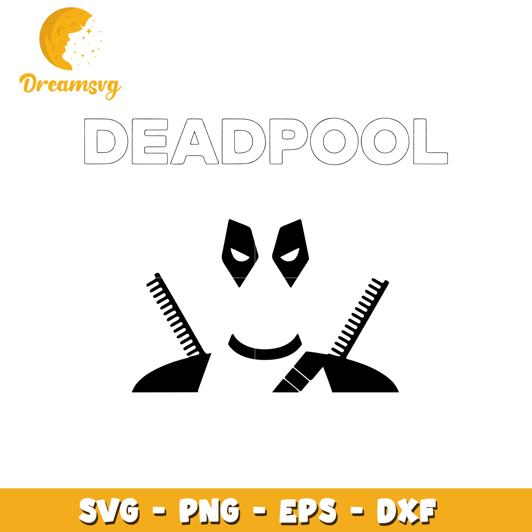 Deadpool SVG Clipart for Crafting and Design Projects