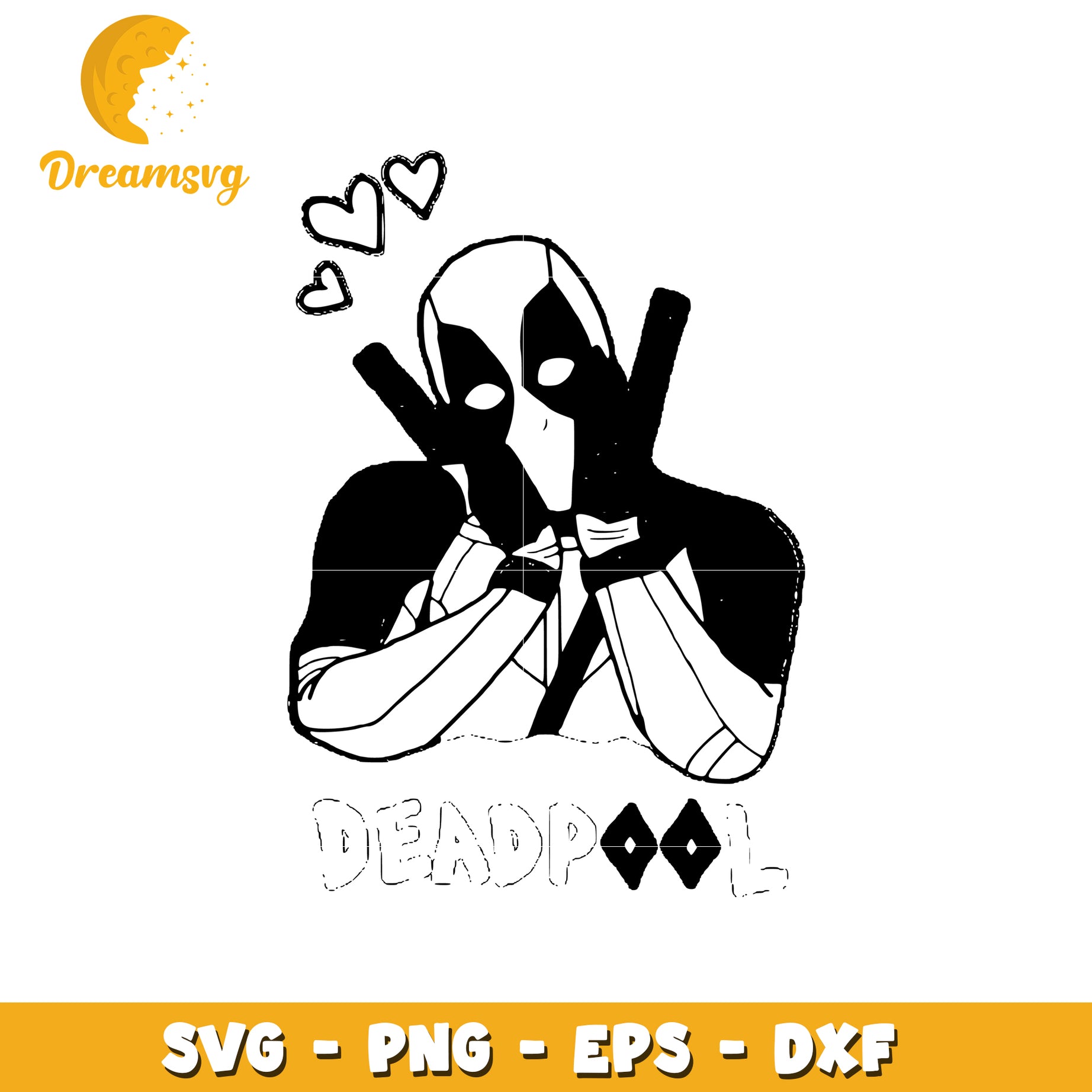 Deadpool SVG Cut File Cute Design