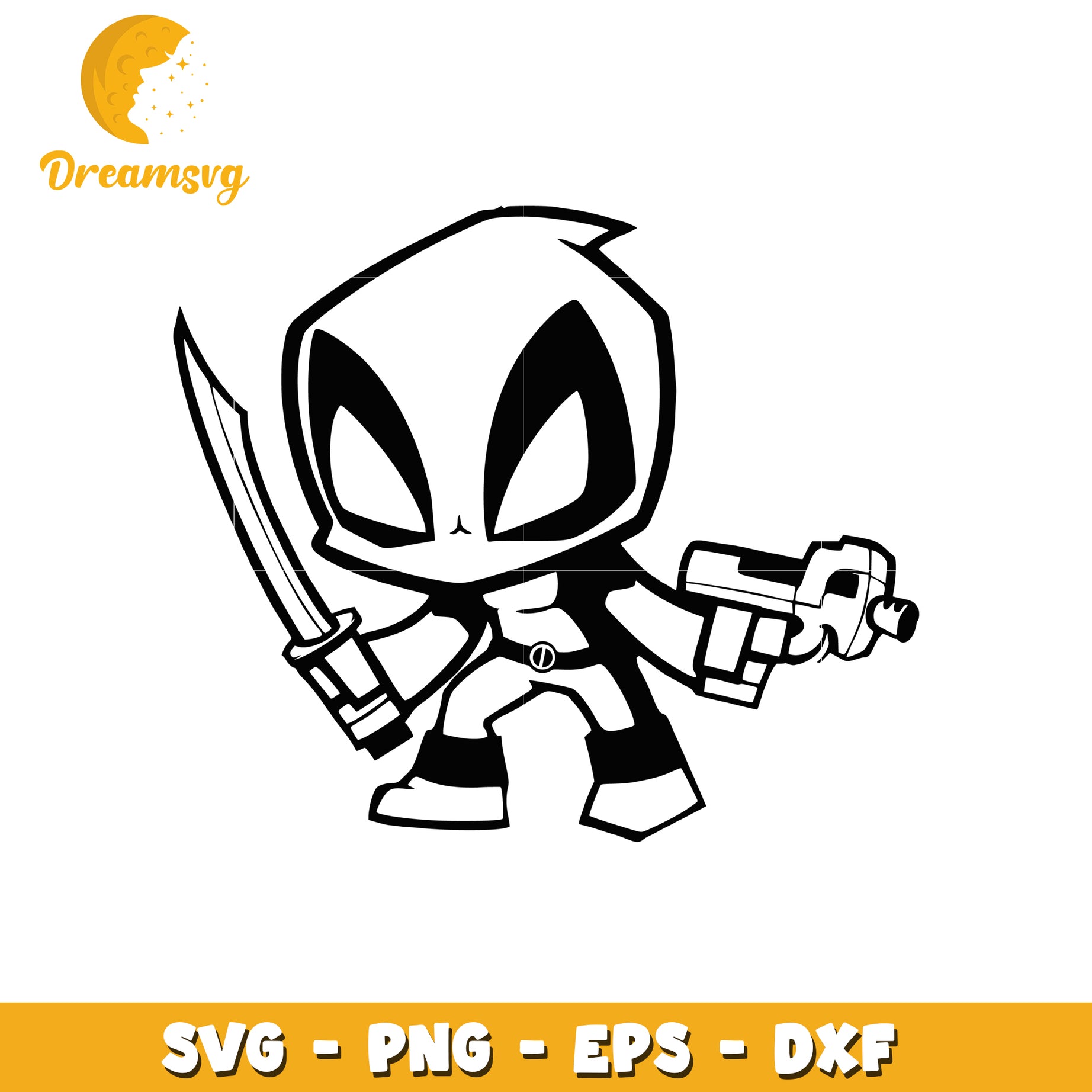 Deadpool SVG Cut File Design