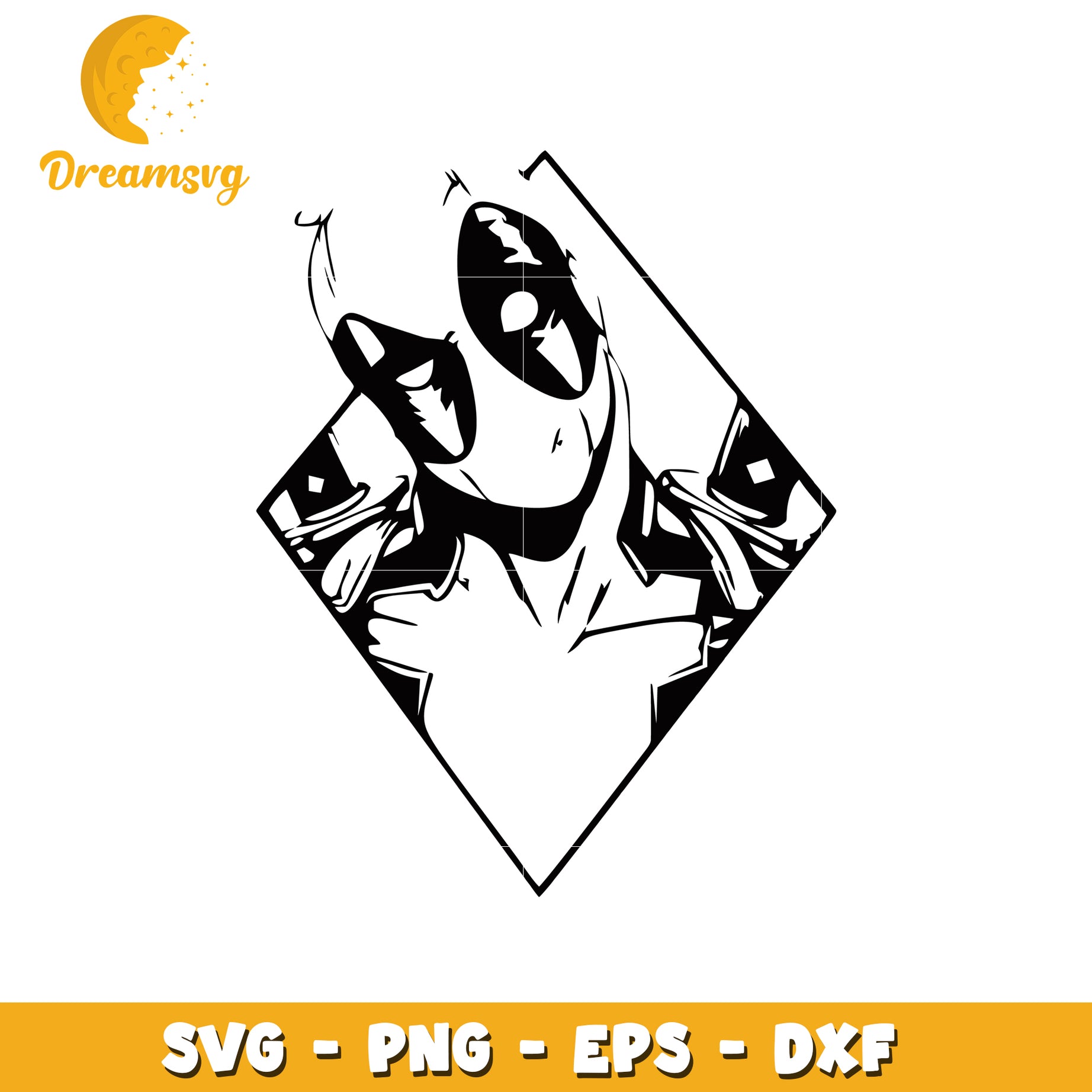 Deadpool SVG Cut File Diamond Design