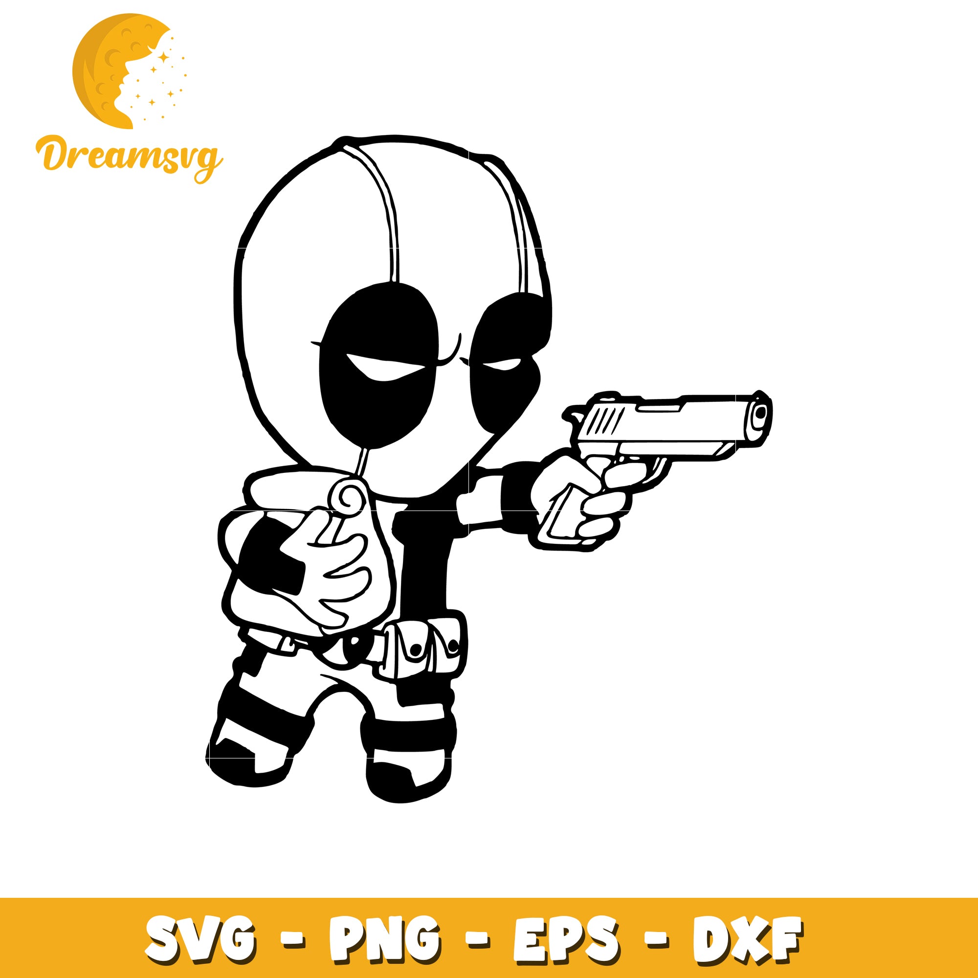 Deadpool SVG Cut File Gun – DreamSVG Store
