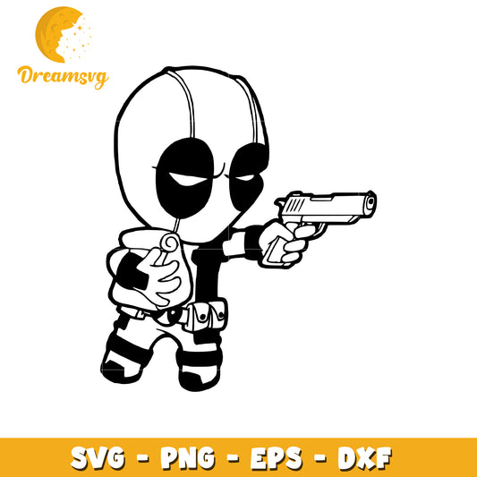 Deadpool SVG Cut File Gun