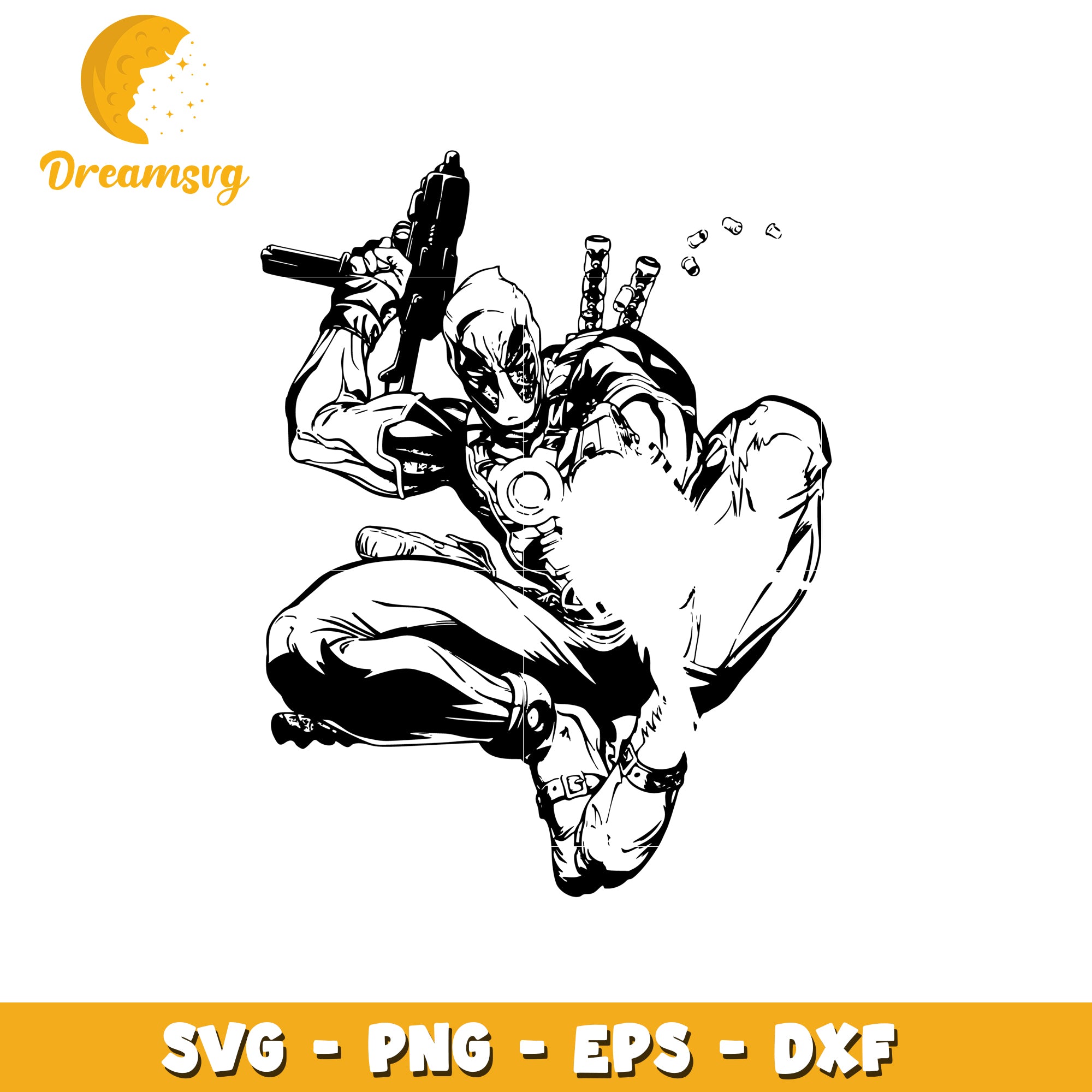 Deadpool SVG Cut File Gun Action – DreamSVG Store