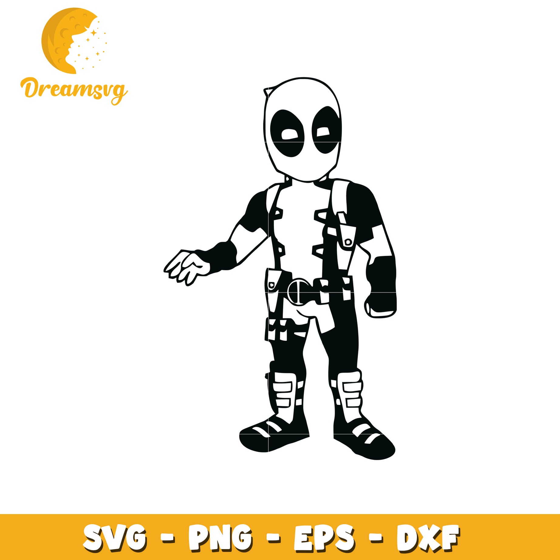 Deadpool SVG Cut File PNG EPS DXF