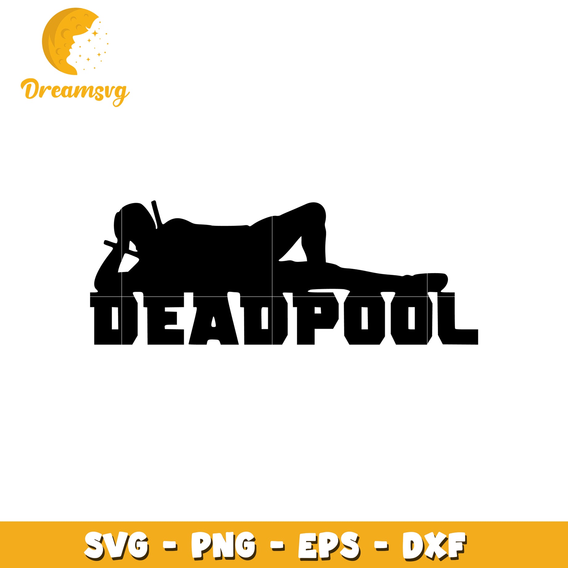 Deadpool SVG Cut File Relaxing