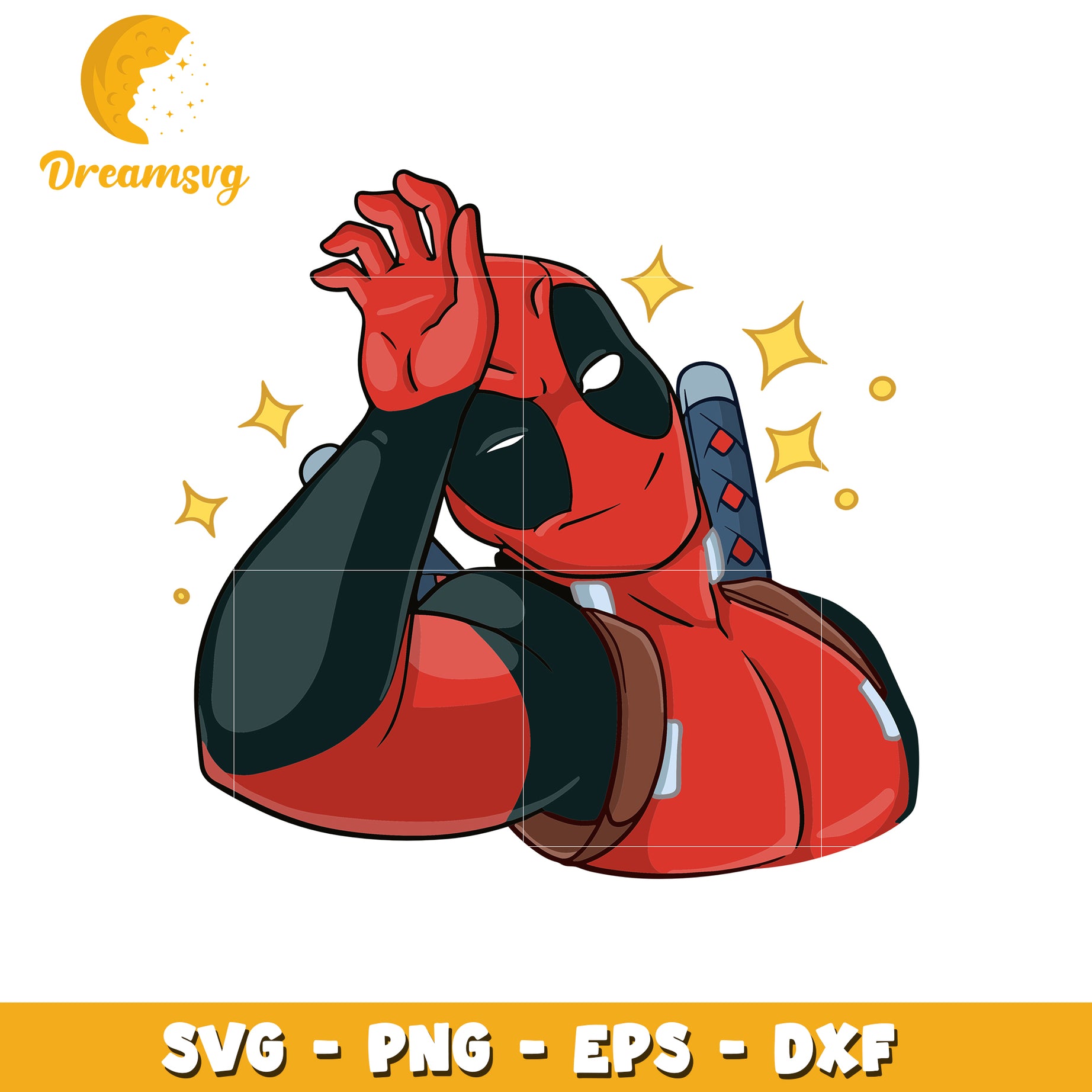 Deadpool SVG Design Cute Cartoon Dabbing Superhero Art