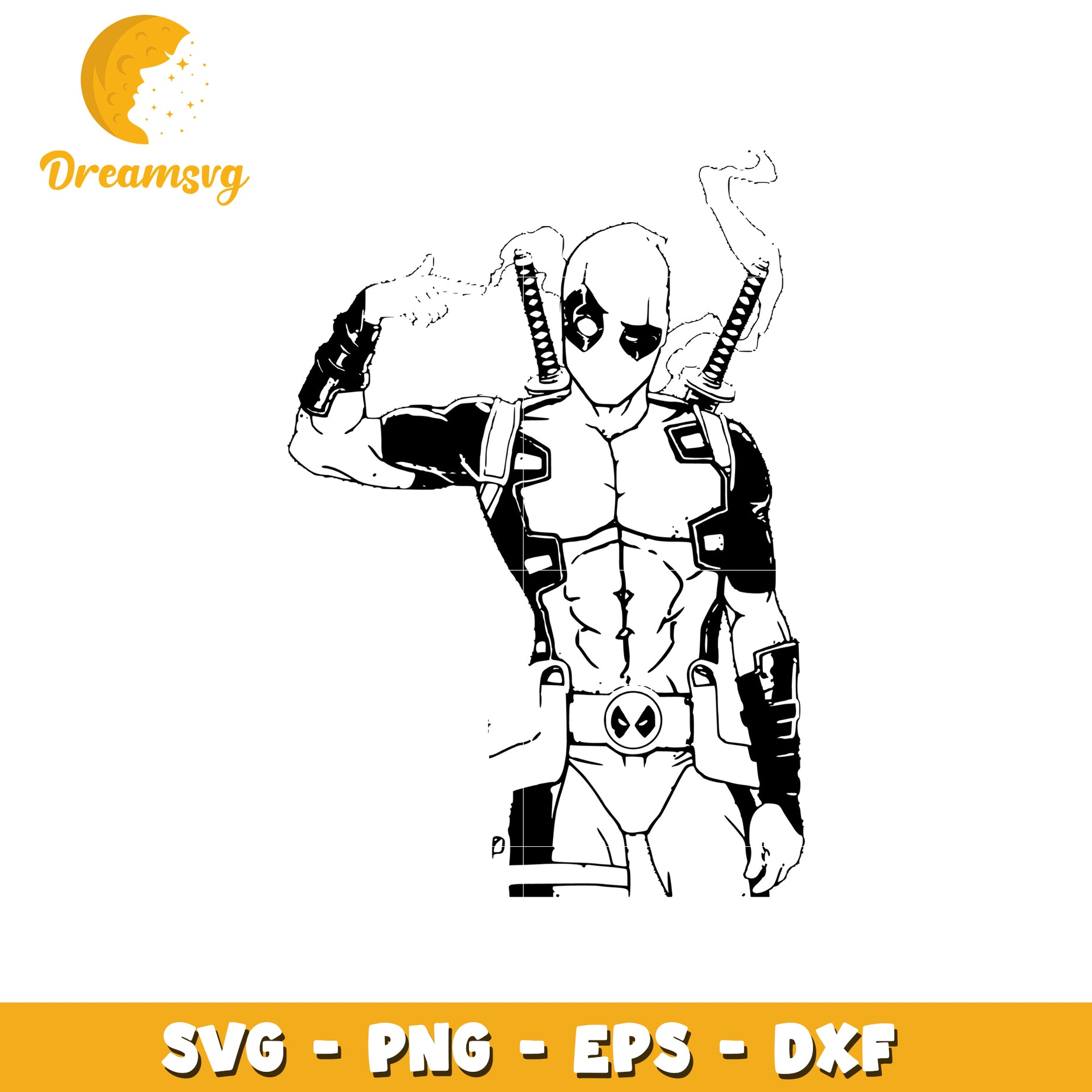 Deadpool SVG Design for Creative Projects and Crafts