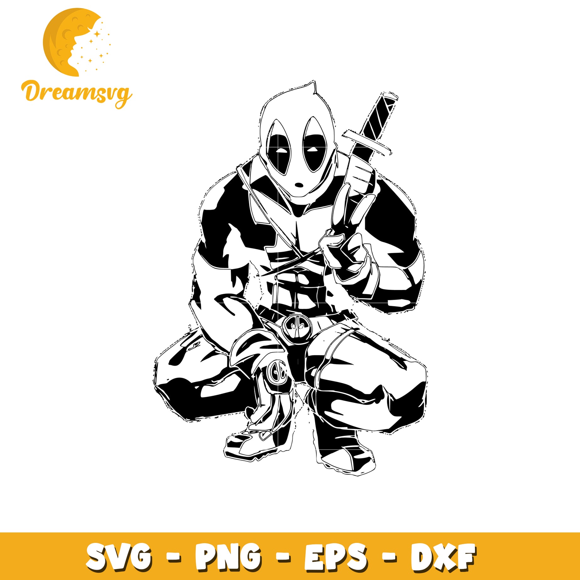 Deadpool SVG Design for Instant Download and Printing