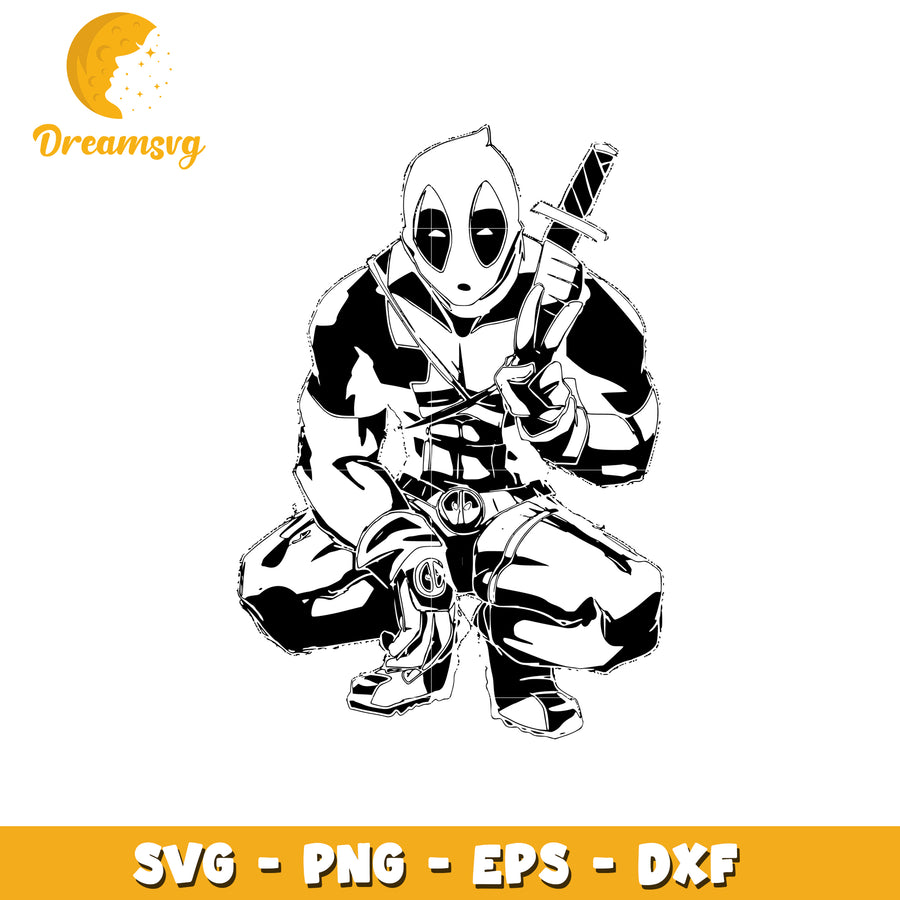 Deadpool SVG Design for Instant Download and Printing