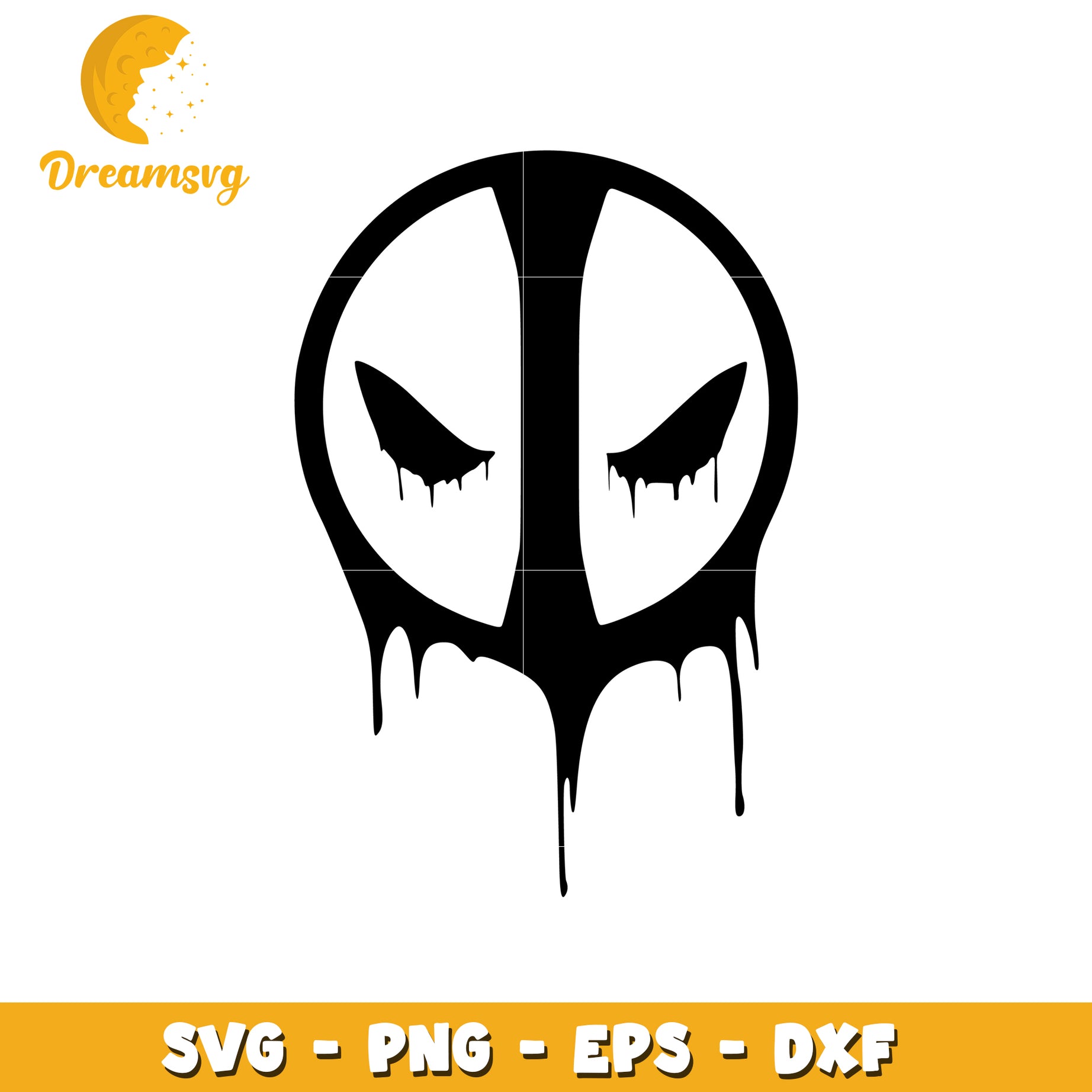 Deadpool SVG Dripping Mask PNG EPS DXF