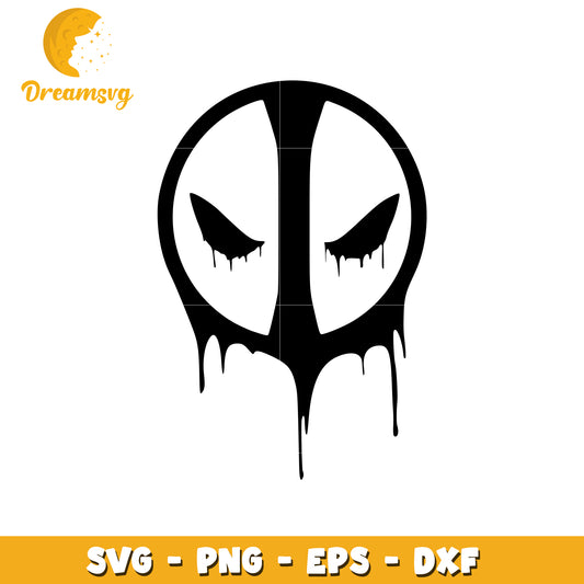 Deadpool SVG Dripping Mask PNG EPS DXF
