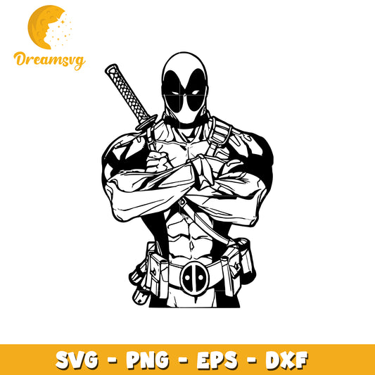 Deadpool SVG Graphic Cool Comic Character for Crafts