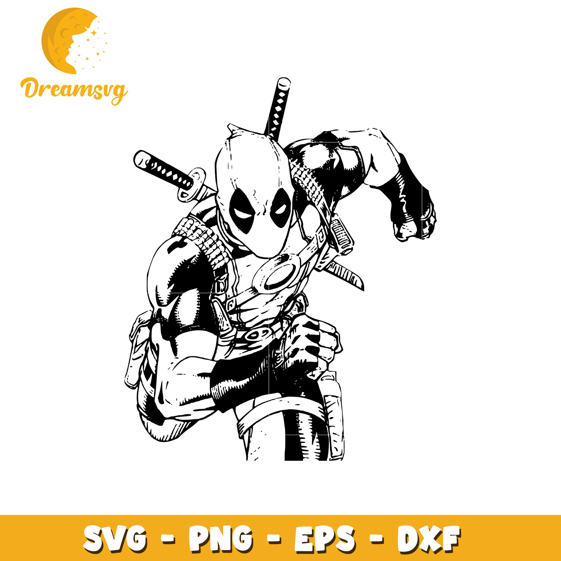 Deadpool SVG Graphic for T-Shirts and Crafts Design Files