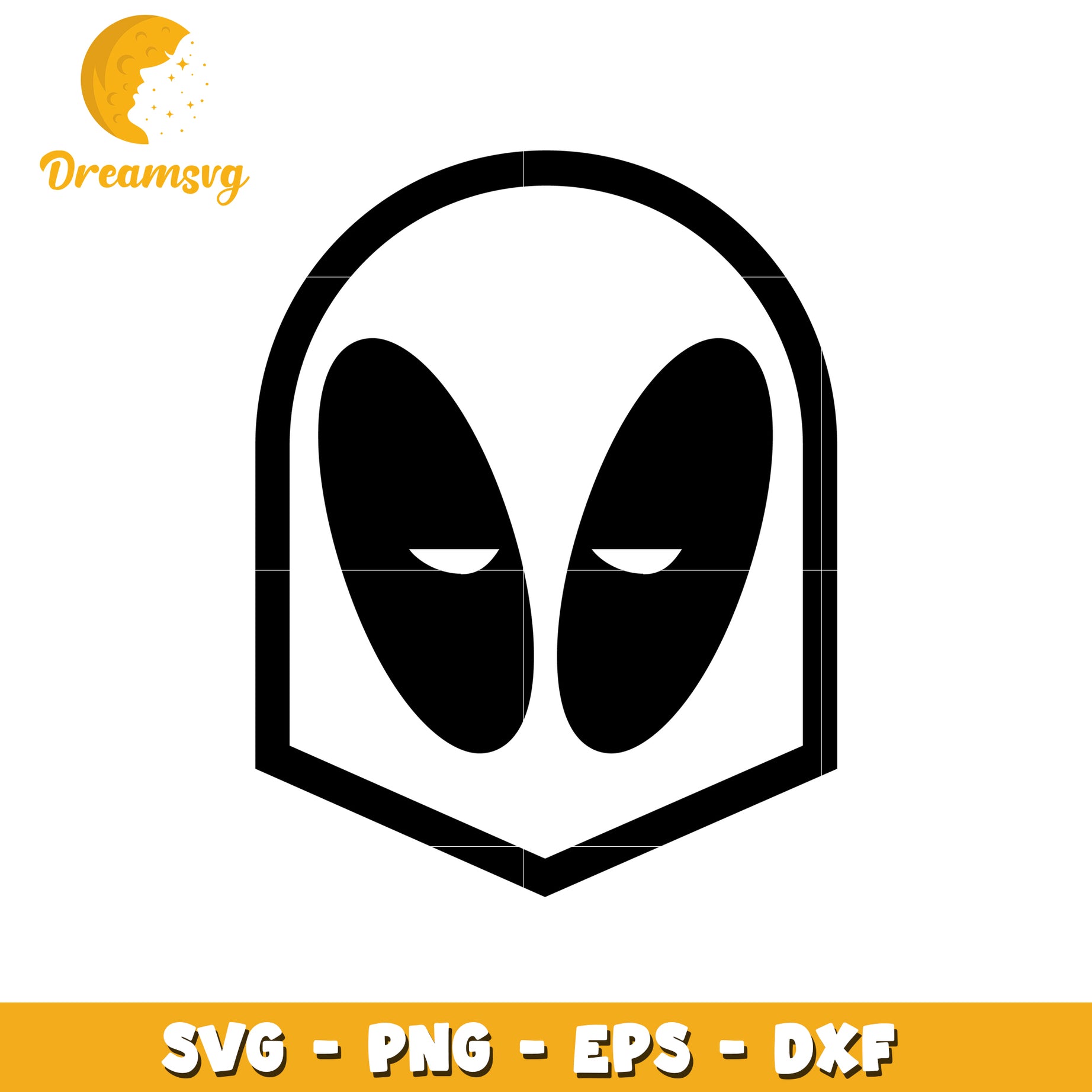 Deadpool SVG Mask Design PNG EPS DXF