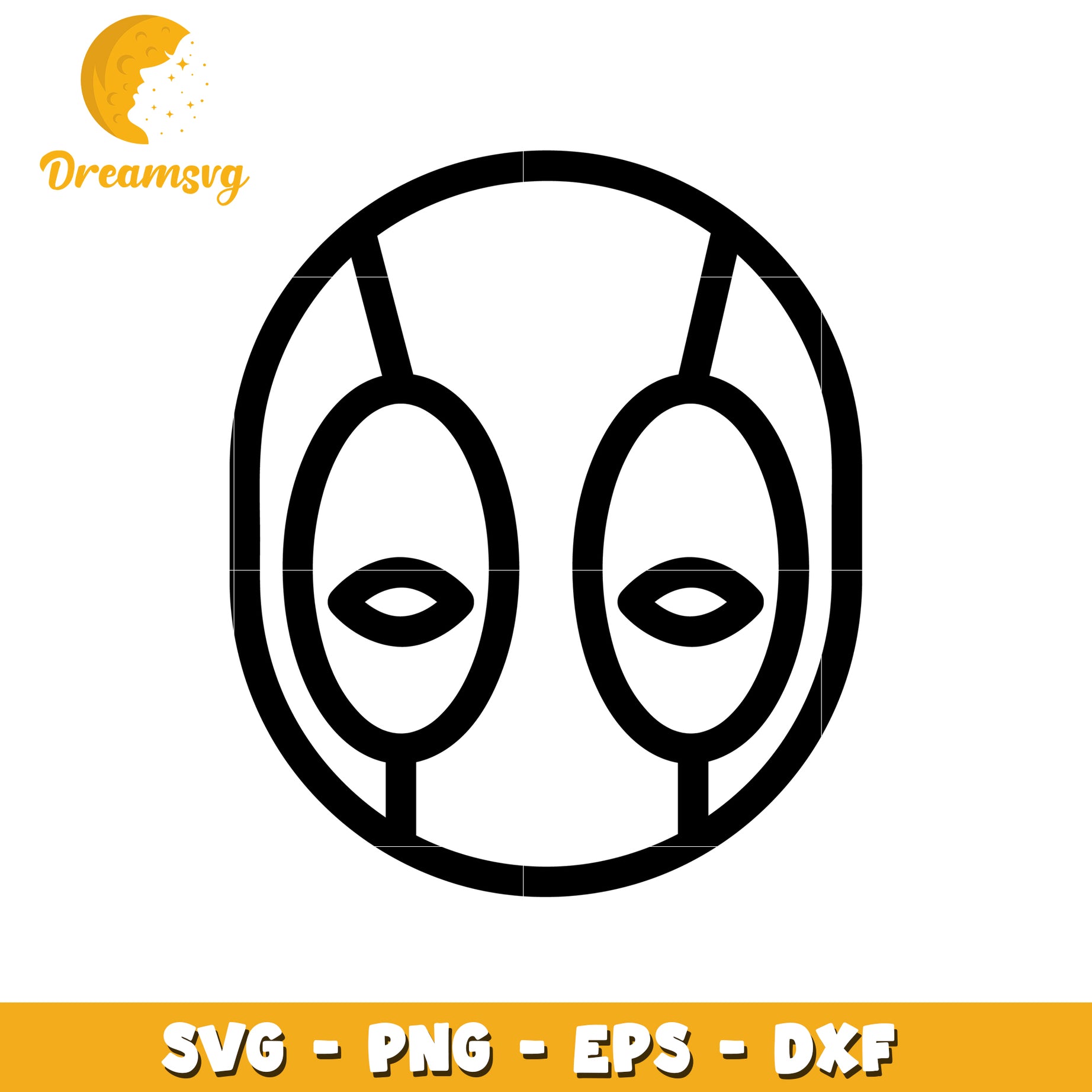 Deadpool SVG Mask Outline PNG EPS DXF