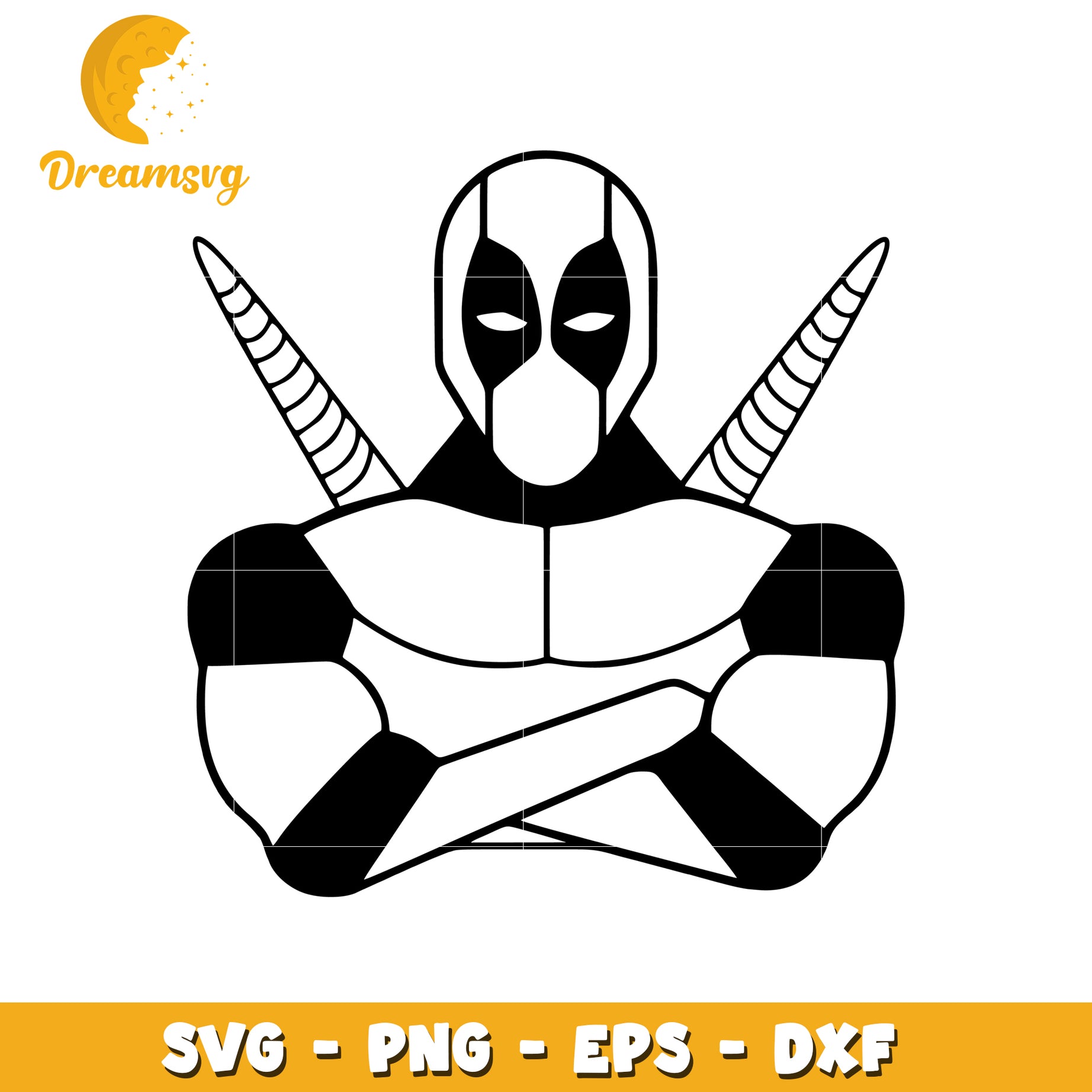 Deadpool SVG PNG EPS DXF Cut File