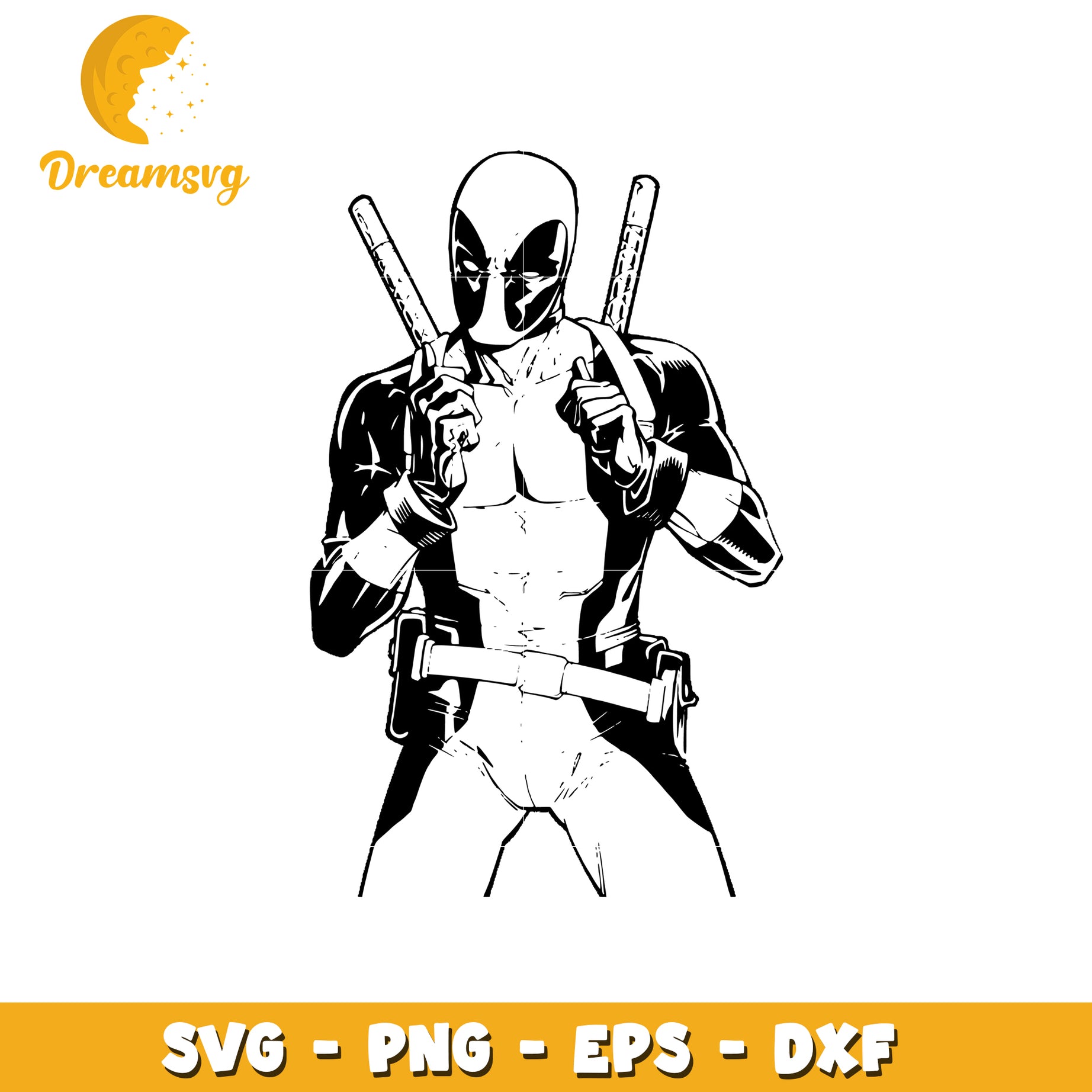 Deadpool SVG PNG EPS DXF Files