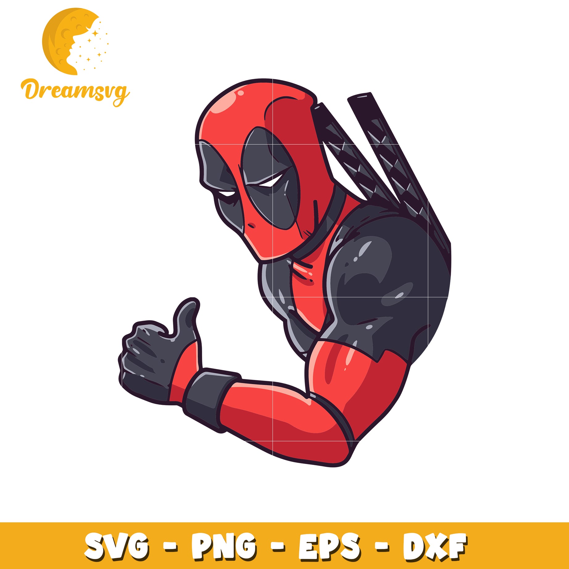 Deadpool SVG PNG EPS DXF Thumbs Up