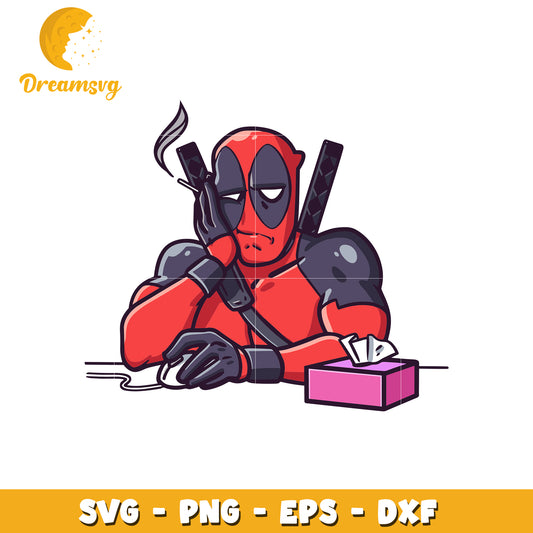 Deadpool SVG PNG EPS DXF Tired Gamer Design